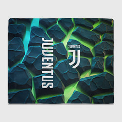 Плед флисовый Juventus green neon, цвет: 3D-велсофт