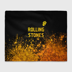 Плед Rolling Stones - gold gradient: символ сверху