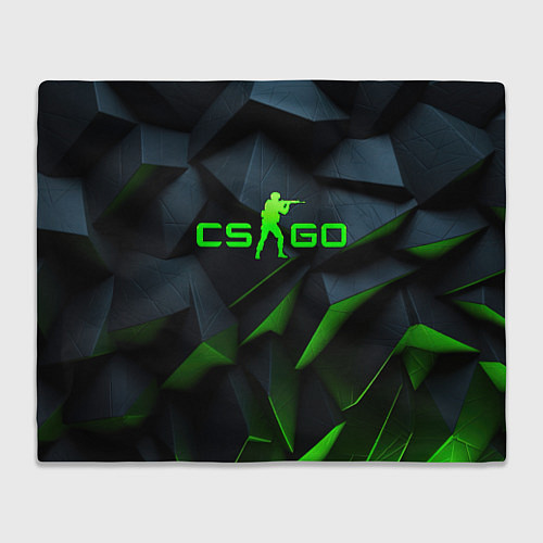 Плед CSGO green texture logo / 3D-Велсофт – фото 1