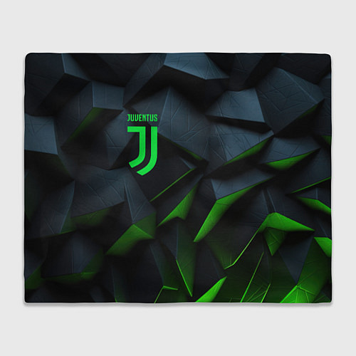 Плед Juventus black green logo / 3D-Велсофт – фото 1
