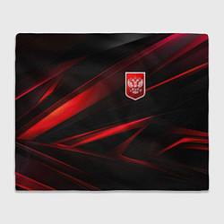 Плед Герб России красный и черный фон