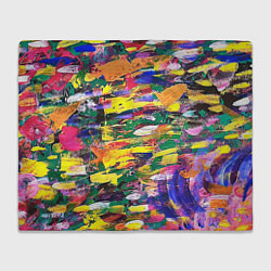 Плед флисовый Цветовая радуга, цвет: 3D-велсофт