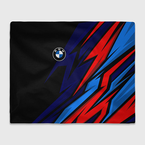 Плед BMW - m colors and black / 3D-Велсофт – фото 1