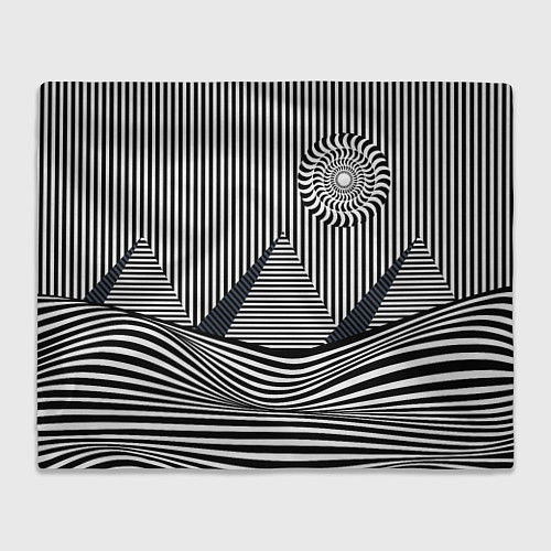 Плед Иллюзия: горы, волны из полос / 3D-Велсофт – фото 1