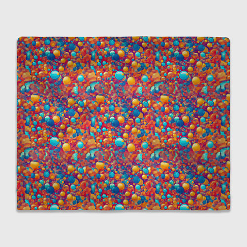 Плед Разноцветные пузырики узор / 3D-Велсофт – фото 1