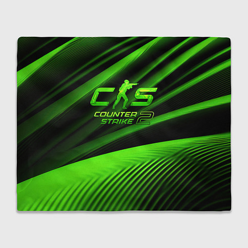 Плед CS2 Counter strike green logo / 3D-Велсофт – фото 1