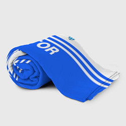 Плед флисовый ФК Ротор - синии линии, цвет: 3D-велсофт — фото 2