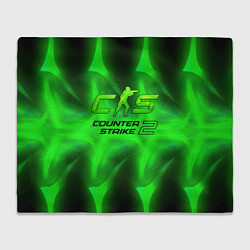 Плед Counter strike 2 green logo