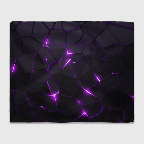 Плед Неоновые плиты с фиолетовым свечением / 3D-Велсофт – фото 1