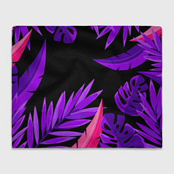Плед флисовый Floral composition - neon, цвет: 3D-велсофт