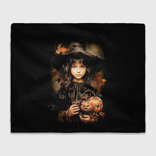 Плед Маленькая ведьма с тыквами / 3D-Велсофт – фото 1