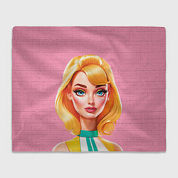 Плед флисовый Нейросеть - Барби аниме, цвет: 3D-велсофт