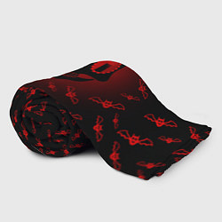 Плед флисовый Красная черепушка, цвет: 3D-велсофт — фото 2