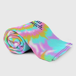 Плед флисовый I am Kenough - retro tie-dye, цвет: 3D-велсофт — фото 2