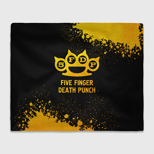 Плед Five Finger Death Punch - gold gradient / 3D-Велсофт – фото 1