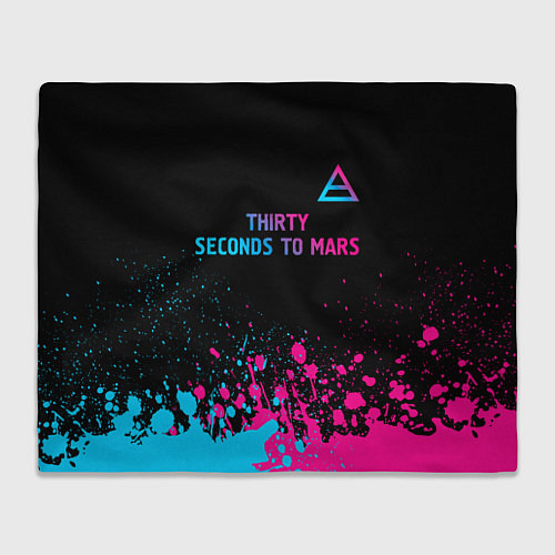 Плед Thirty Seconds to Mars - neon gradient: символ све / 3D-Велсофт – фото 1