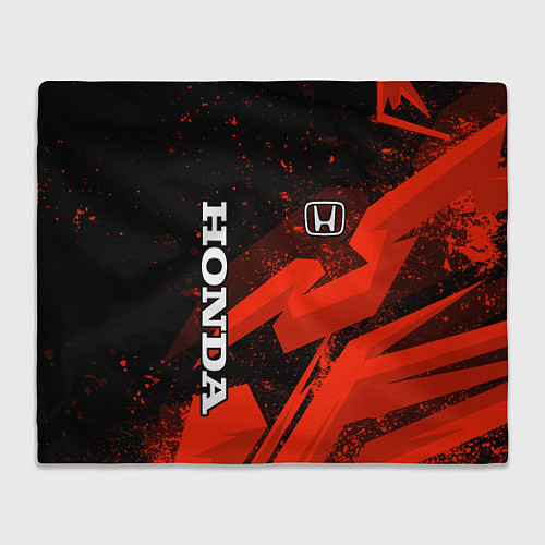 Плед Honda - красная абстракция / 3D-Велсофт – фото 1