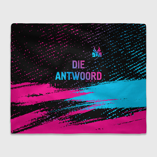 Плед Die Antwoord - neon gradient: символ сверху / 3D-Велсофт – фото 1