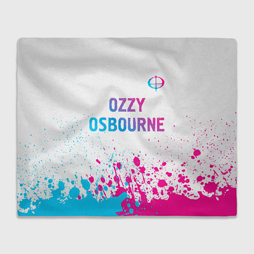 Плед Ozzy Osbourne neon gradient style: символ сверху / 3D-Велсофт – фото 1