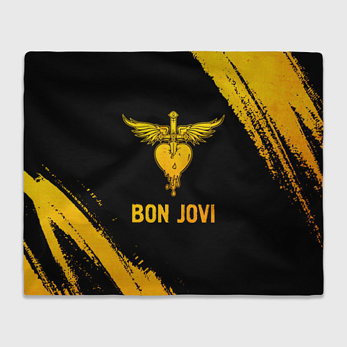 Плед Bon Jovi - gold gradient / 3D-Велсофт – фото 1