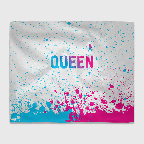 Плед Queen neon gradient style: символ сверху / 3D-Велсофт – фото 1