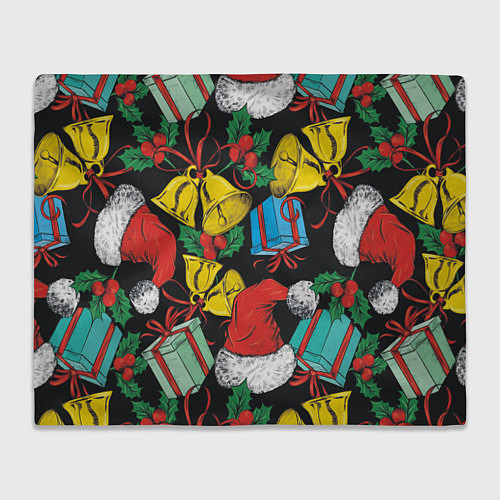 Плед Узор с рождественскими колокольчиками / 3D-Велсофт – фото 1