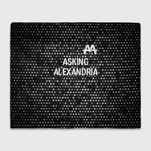 Плед Asking Alexandria glitch на темном фоне: символ св / 3D-Велсофт – фото 1