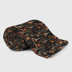 Плед флисовый Тыквы в шляпах на хеллоуин, цвет: 3D-велсофт — фото 2