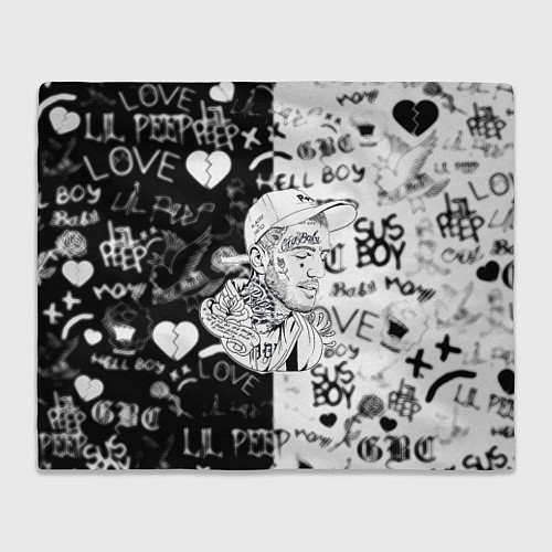 Плед Lil peep logo rap / 3D-Велсофт – фото 1