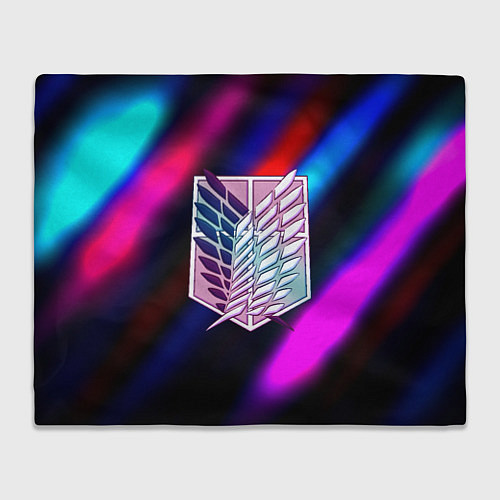 Плед Attack on Titan stripes neon / 3D-Велсофт – фото 1