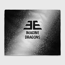 Плед флисовый Imagine Dragons glitch на светлом фоне, цвет: 3D-велсофт