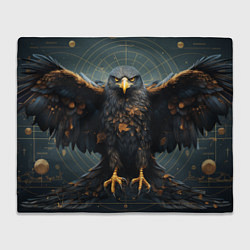 Плед флисовый Орёл с расправленными крыльями, цвет: 3D-велсофт