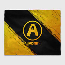 Плед флисовый Aerosmith - gold gradient, цвет: 3D-велсофт