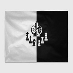 Плед флисовый Шахматист гроссмейстер, цвет: 3D-велсофт