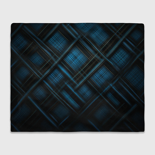 Плед Тёмно-синяя шотландская клетка / 3D-Велсофт – фото 1