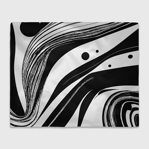 Плед Abstract black and white composition / 3D-Велсофт – фото 1