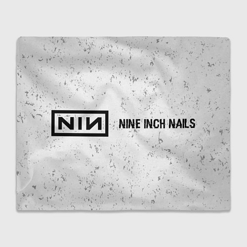 Плед Nine Inch Nails glitch на светлом фоне по-горизонт / 3D-Велсофт – фото 1