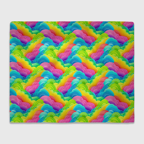 Плед Разноцветные облака из бумаги паттерн / 3D-Велсофт – фото 1