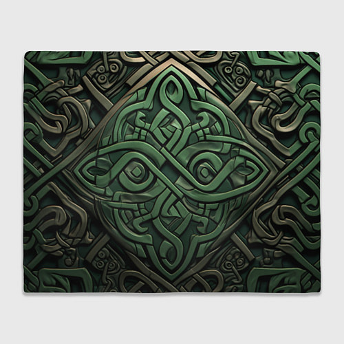 Плед Симметричный узор в ирландском стиле / 3D-Велсофт – фото 1