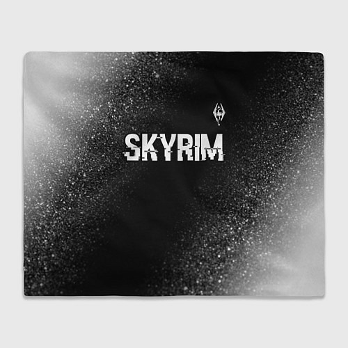 Плед Skyrim glitch на темном фоне посередине / 3D-Велсофт – фото 1