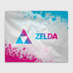 Плед Zelda neon gradient style по-горизонтали