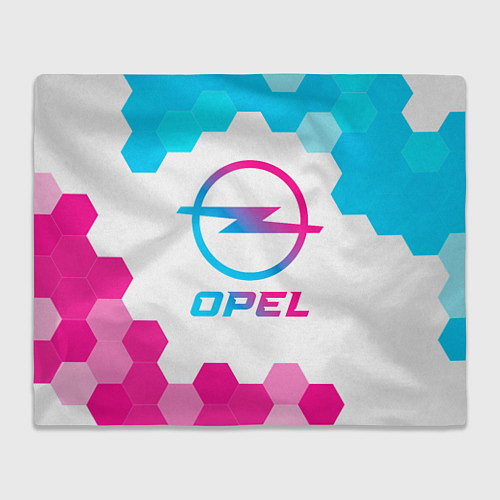 Плед Opel neon gradient style / 3D-Велсофт – фото 1