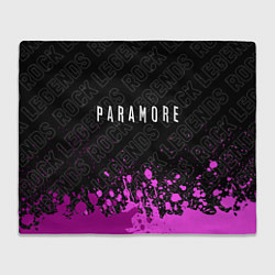 Плед флисовый Paramore rock legends посередине, цвет: 3D-велсофт