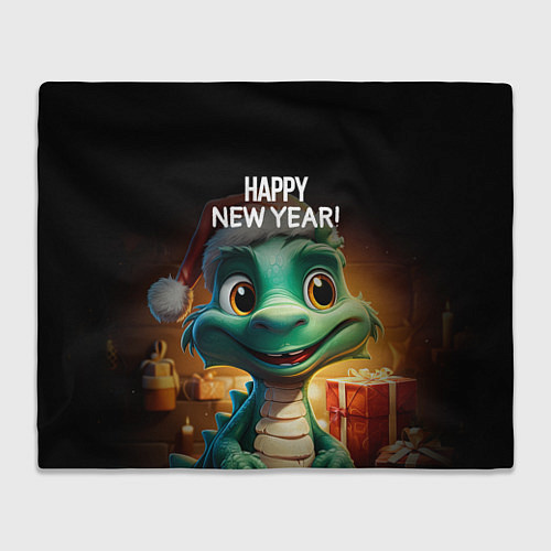 Плед Happy new year green drogon / 3D-Велсофт – фото 1