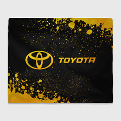 Плед флисовый Toyota - gold gradient по-горизонтали, цвет: 3D-велсофт