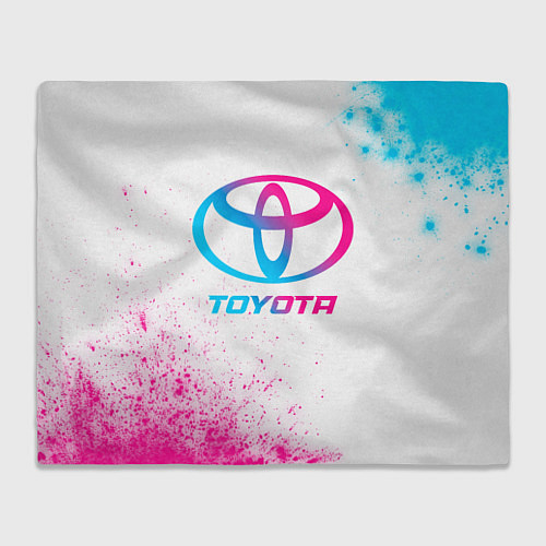 Плед Toyota neon gradient style / 3D-Велсофт – фото 1