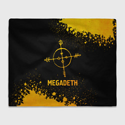 Плед флисовый Megadeth - gold gradient, цвет: 3D-велсофт