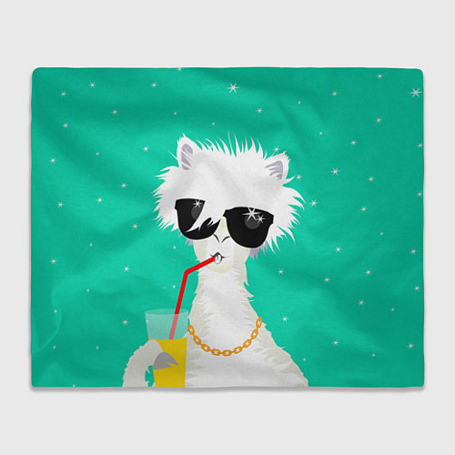 Плед Лама - альпака на чиле / 3D-Велсофт – фото 1