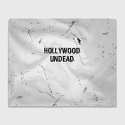 Плед Hollywood Undead glitch на светлом фоне посередине