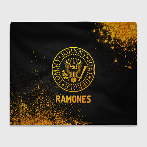 Плед Ramones - gold gradient / 3D-Велсофт – фото 1